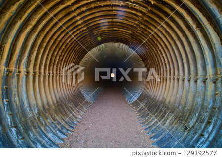 Industrial Tunnel with Light at the End Perspective in Owl Canyon 129192577
