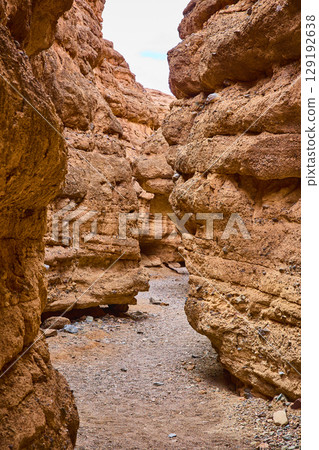 Desert Canyon Adventure in Owl Canyon with Eye-Level Perspective Desert Canyon Adventure in Owl Canyon with Eye-Level Perspective 129192638