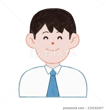 A young businessman in a suit, smiling A young businessman in a suit, smiling 129192857