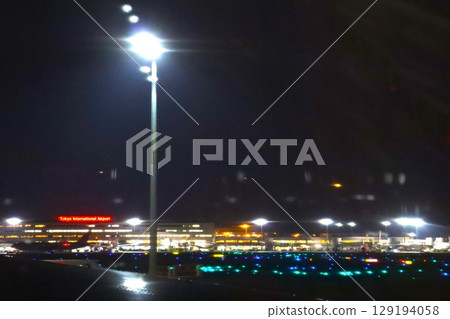 Tokyo International Airport night view 129194058