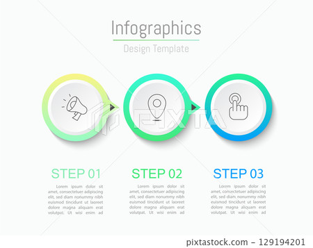 Infographic 3 options design elements for your business data. Vector Illustration. Infographic 3 options design elements for your business data. Vector Illustration. 129194201