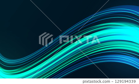 Futuristic digital wave pattern, flowing cyber lines, modern tech background. Futuristic digital wave pattern, flowing cyber lines, modern tech background. 129194339