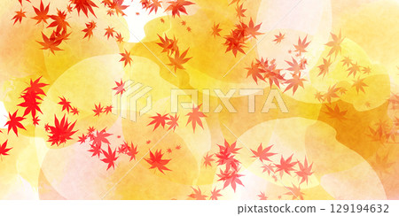  秋葉槭樹秋天背景 129194632