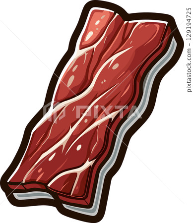 illustration of beef jerky illustration of beef jerky 129194725