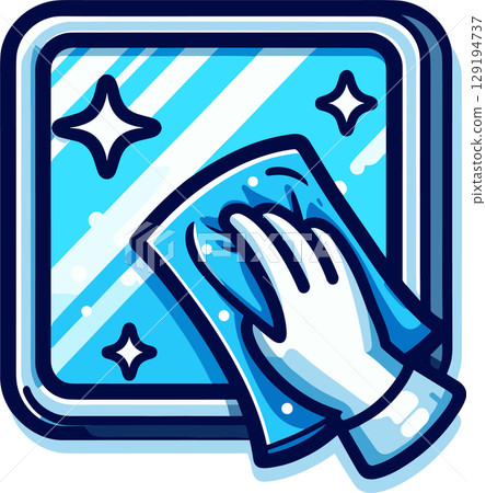 窗戶清潔圖標 窗戶清潔圖標 129194737