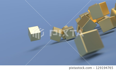 Falling golden cube, human resource outflow, new employees quitting, abstract image, rendering CG, background Falling golden cube, human resource outflow, new employees quitting, abstract image, rendering CG, background 129194765
