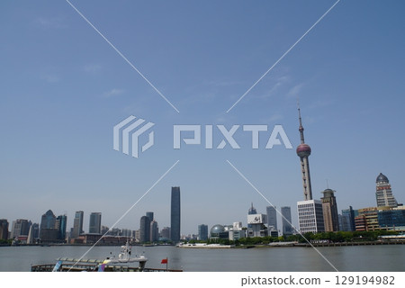 Shanghai cityscape from the Bund Shanghai cityscape from the Bund 129194982