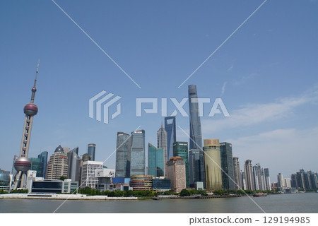 Shanghai cityscape from the Bund Shanghai cityscape from the Bund 129194985