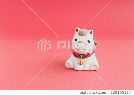 Cute New Year's card material for 2026, Year of the Horse - Horse Zodiac Sign Cute New Year's card material for 2026, Year of the Horse - Horse Zodiac Sign 129195123