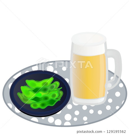 Illustration of edamame in beer 129195562