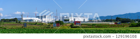 Panoramic view of the area surrounding semiconductor-related companies, including TSMC, Sony Semiconductor, and Tokyo Electron (Kikuyo Town, Kikuchi District, Kumamoto Prefecture) 129196108
