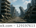 Ruined city illustration 129197613