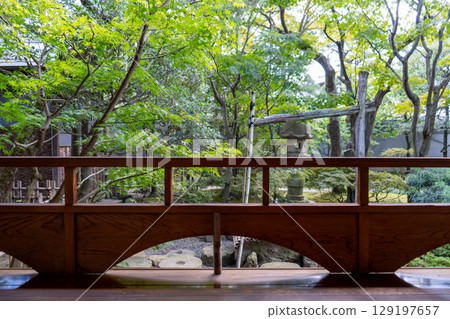 The former Saito family villa garden in Niigata City, Niigata Prefecture, features a beautiful garden and building The former Saito family villa garden in Niigata City, Niigata Prefecture, features a beautiful garden and building 129197657
