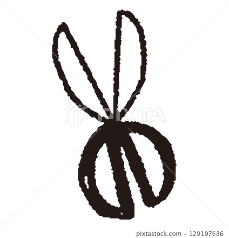 Hand drawn scissors 129197686