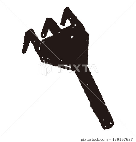 Hand drawn rake 129197687
