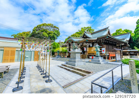 Summer Wind Chime Festival at Kotozaki Hachiman Shrine, Ube City, Yamaguchi Prefecture 129197720