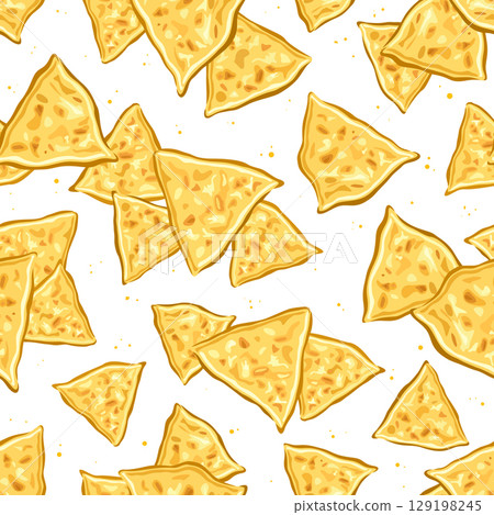 Vector Nachos Seamless Pattern 129198245
