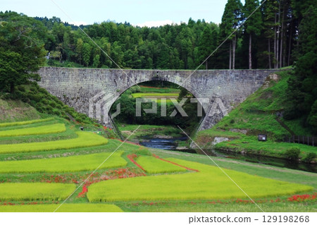 通潤橋與梯田（熊本縣大和町） 129198268