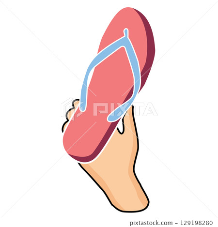 Illustration of a Slipper in Hand. Hitting gestures. Illustration of a Slipper in Hand. Hitting gestures. 129198280