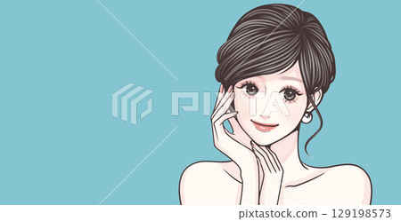 婦女和女孩插畫素材 婦女和女孩插畫素材 129198573