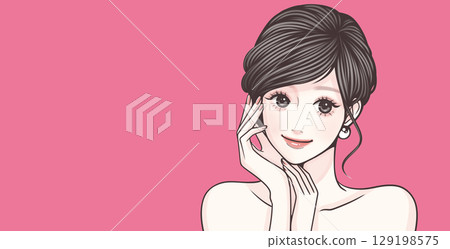 Illustration material of women and girls 129198575