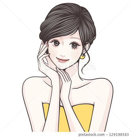 Illustration material of women and girls 129198583