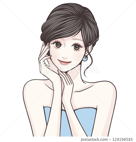 Illustration material of women and girls Illustration material of women and girls 129198585