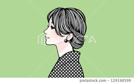 婦女和女孩插畫素材 129198599