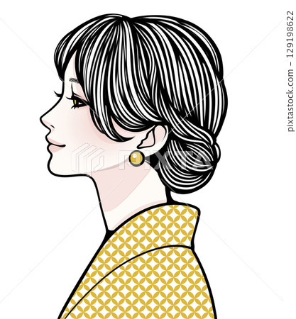 Illustration material of women and girls 129198622