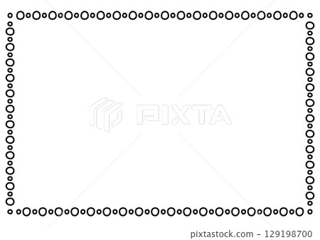 Monochrome hand-drawn round square frame Monochrome hand-drawn round square frame 129198700