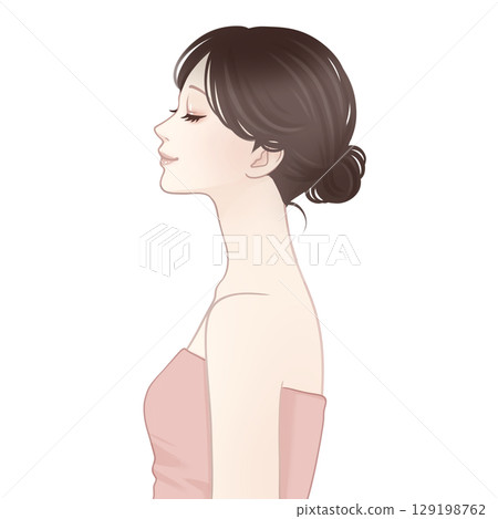 Illustration material of women and girls 129198762