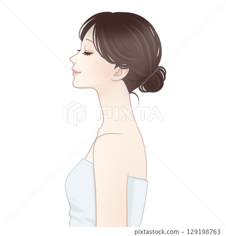 Illustration material of women and girls Illustration material of women and girls 129198763