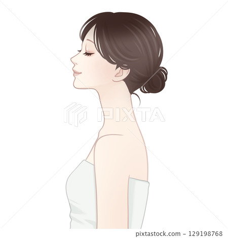 Illustration material of women and girls 129198768