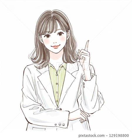 Illustration material of women and girls 129198800