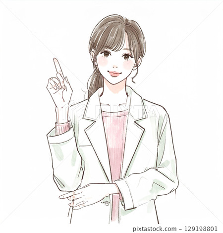 Illustration material of women and girls 129198801