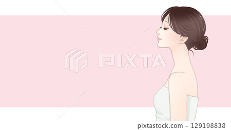 Illustration material of women and girls 129198838