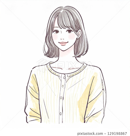 Illustration material of women and girls 129198867