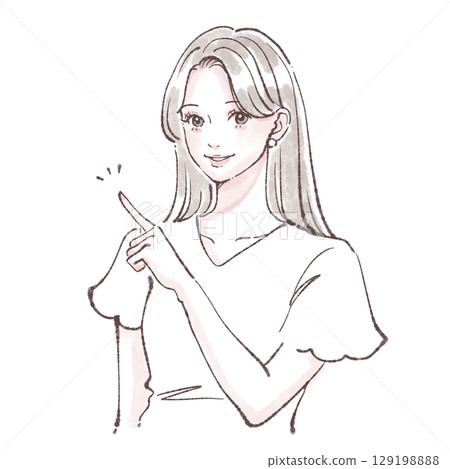 Illustration material of women and girls Illustration material of women and girls 129198888
