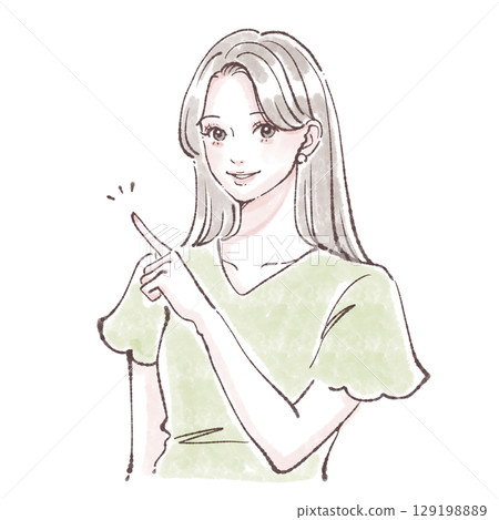 婦女和女孩插畫素材 婦女和女孩插畫素材 129198889