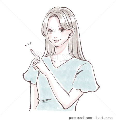 Illustration material of women and girls Illustration material of women and girls 129198890