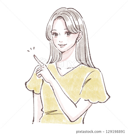 Illustration material of women and girls Illustration material of women and girls 129198891