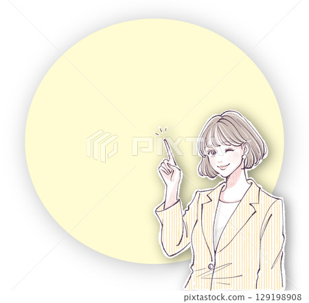 Illustration material of women and girls Illustration material of women and girls 129198908