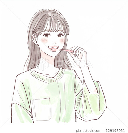 婦女和女孩插畫素材 129198931