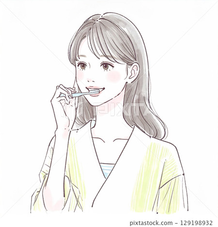 婦女和女孩插畫素材 129198932