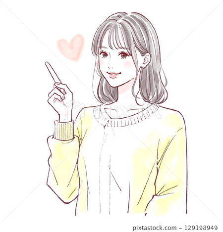 婦女和女孩插畫素材 婦女和女孩插畫素材 129198949