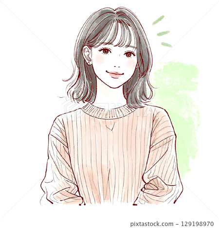 Illustration material of women and girls Illustration material of women and girls 129198970
