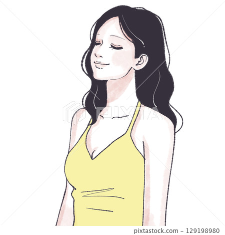 Illustration material of women and girls 129198980