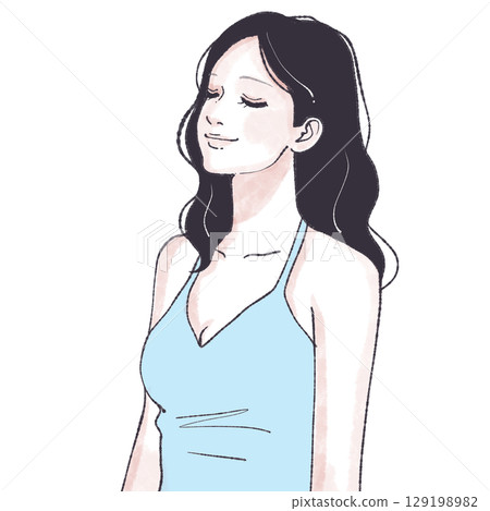 Illustration material of women and girls 129198982