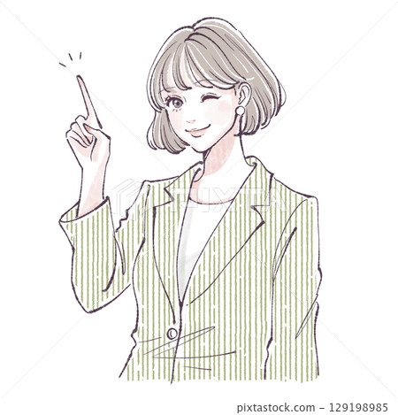 Illustration material of women and girls 129198985