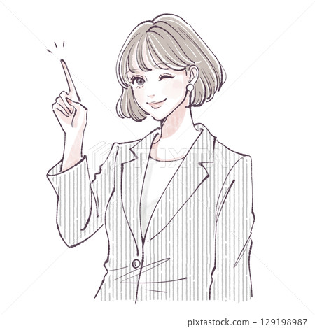 Illustration material of women and girls 129198987